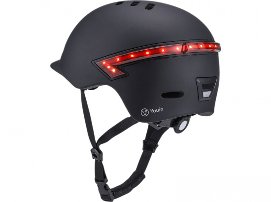 Casco deportivo Youin MA1015, con intermitentes, negro